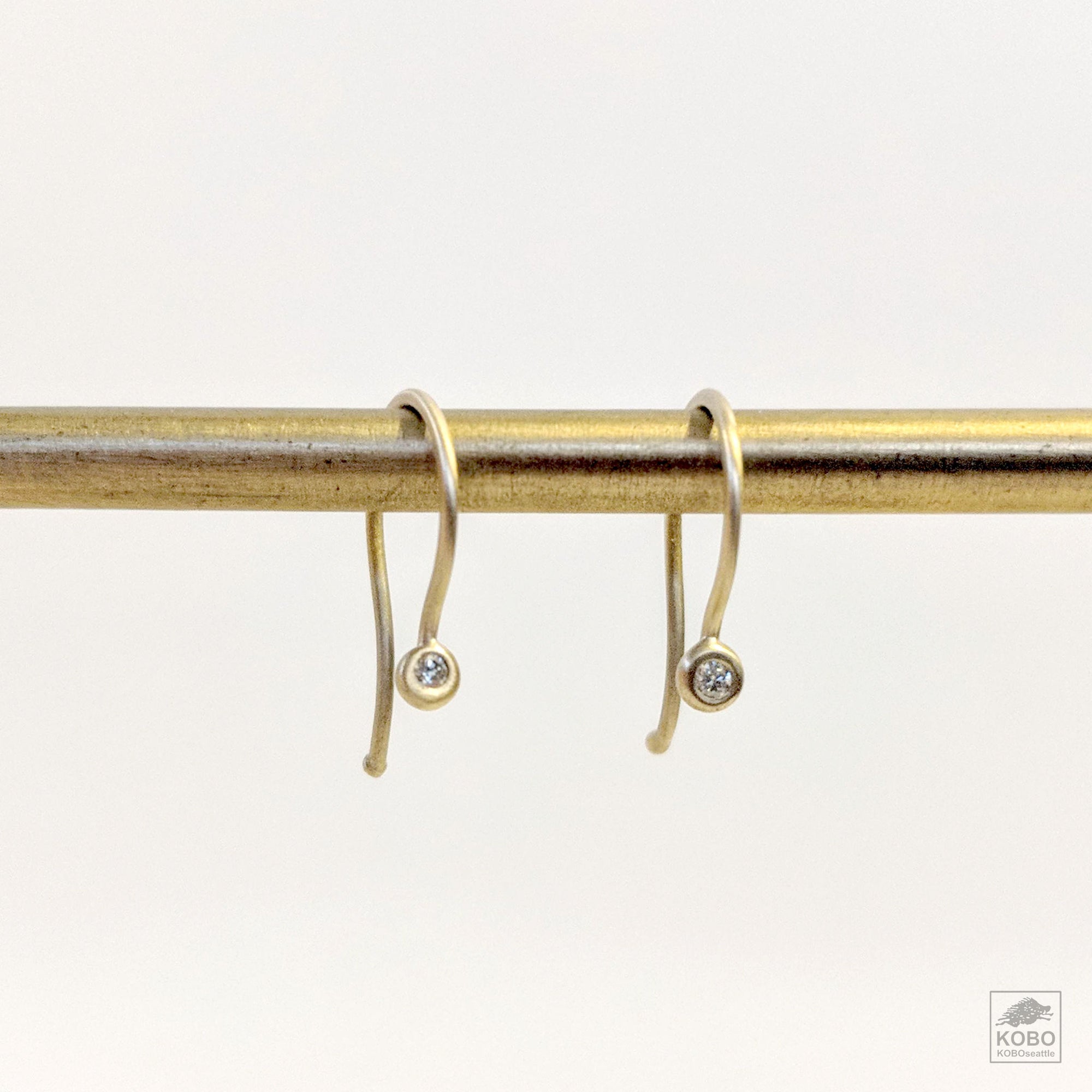 14k Gold and Diamond Earring