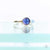 Mood Stone & Herkimer Diamond Ring - Size 8