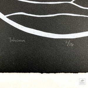 Tahoma Linocut by Yoshi Nakagawa