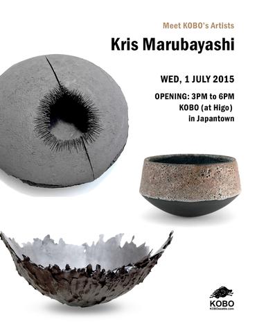 Kris Marubayashi Ceramics - July 1, 3-6pm - KOBO Gallery, Japantown