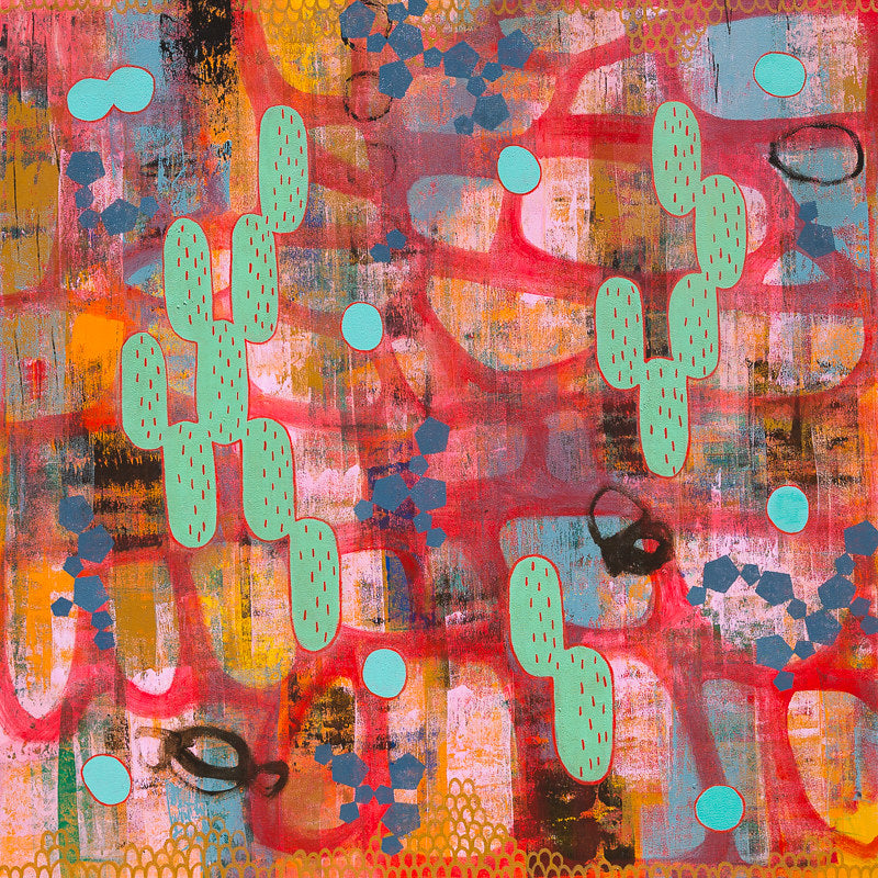 Fall into places 8" x 8" by Junko Yamamoto