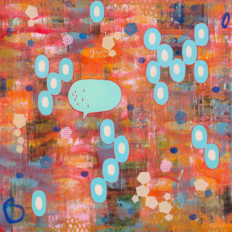 Train of thoughts 10" x 10" by Junko Yamamoto