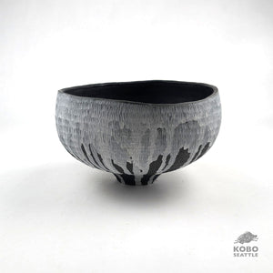 Black & White Incised Bowl/Vase - Aimee Bebeau