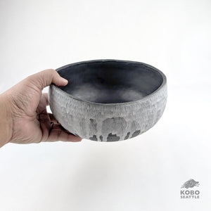 Black & White Incised Bowl/Vase - Aimee Bebeau