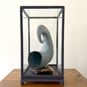 Blue Paper Sculpture in Case 10 - Jesi Asagi