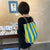 Market Tote/Backpack - Citrus + Blue Stripes