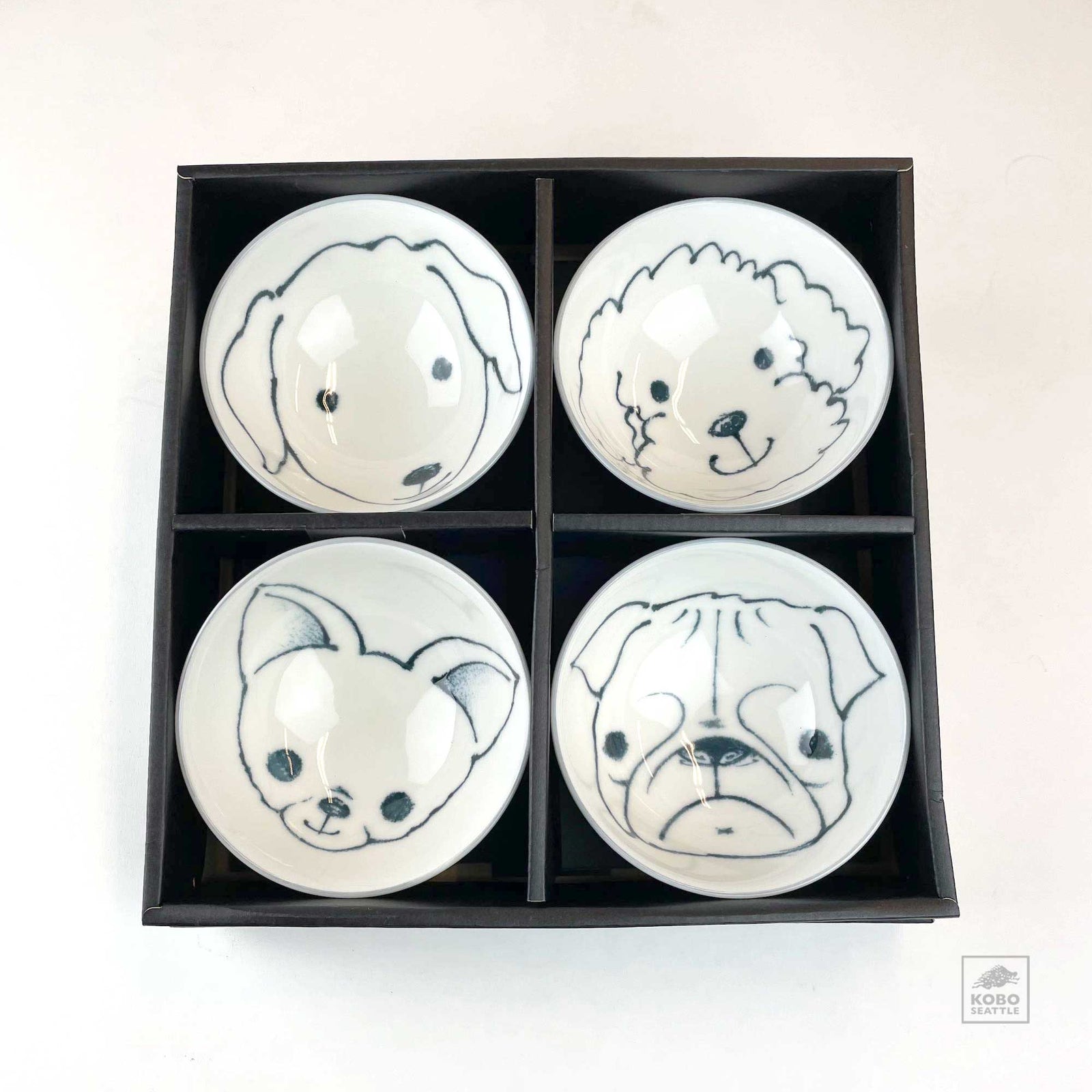Rice Bowl Set - Dog Portraits