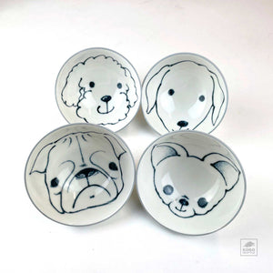 Rice Bowl Set - Dog Portraits