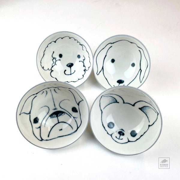 Rice Bowl Set - Dog Portraits - KoboSeattle