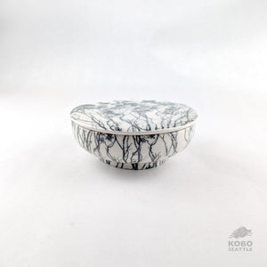 Lidded Container with Hawaiian Tree by Laura Brodax
