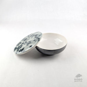 Lidded Container with Strewn Flowers by Laura Brodax