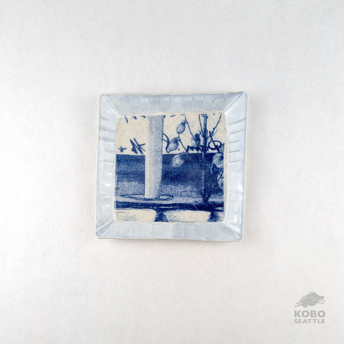 Square Stalk in the Water Plate by Laura Brodax