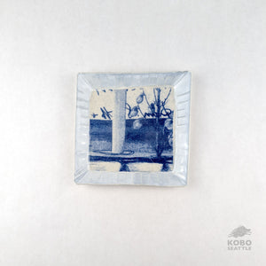 Square Stalk in the Water Plate by Laura Brodax