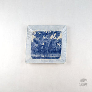 Square Flowers Plate by Laura Brodax