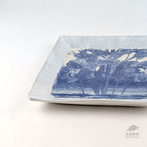 Square Flowers Plate by Laura Brodax