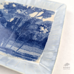 Square Flowers Plate by Laura Brodax