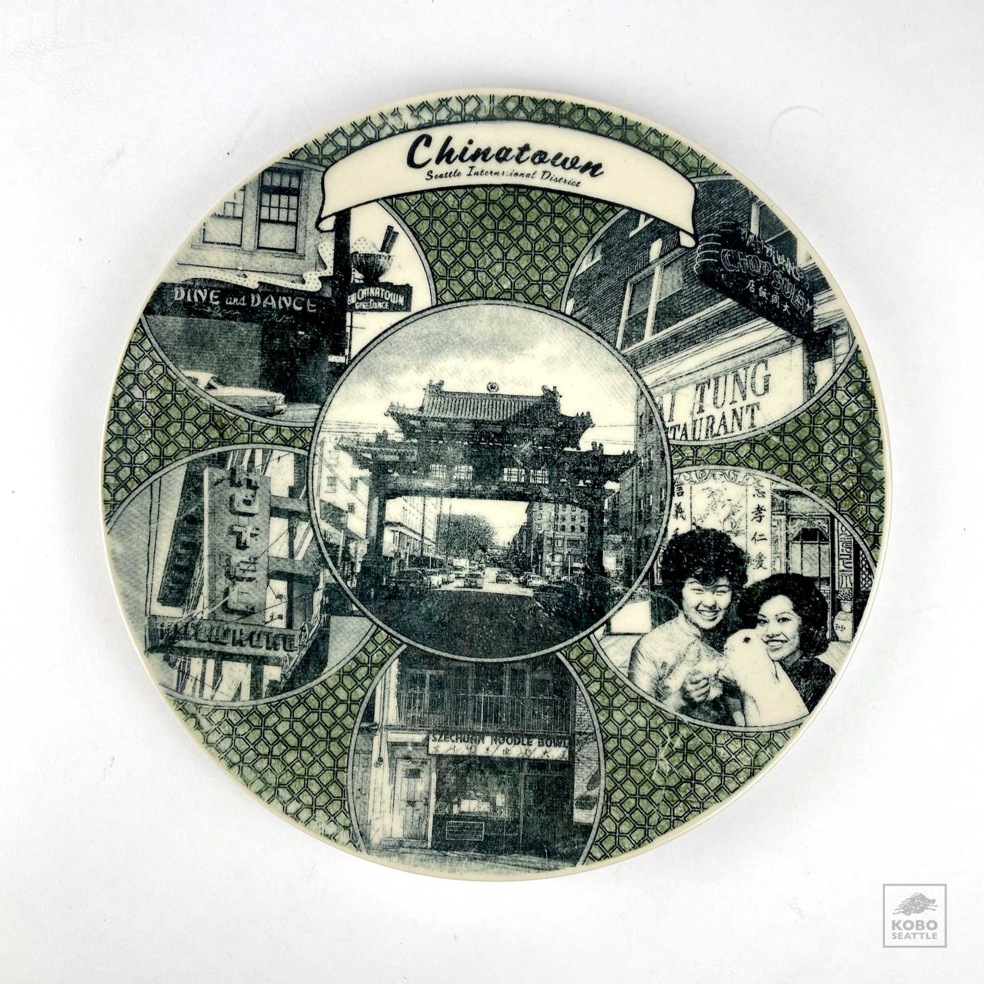 Chinatown Seattle Souvenir Plate by Laura Brodax