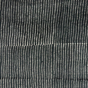 Cotton Scarf - Black with White Stripes