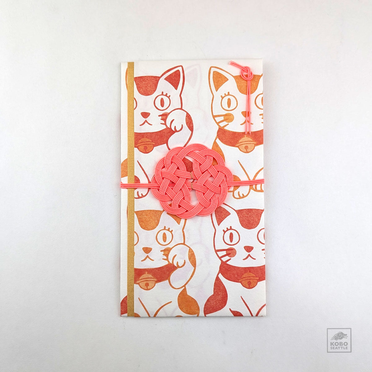 Gift Envelope with Mizuhiki - Maneki Neko (cat)