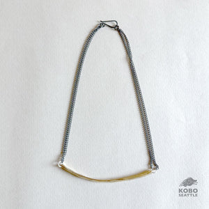 Bronze Bar Necklace by Ann Chikahisa