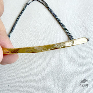 Bronze Bar Necklace by Ann Chikahisa