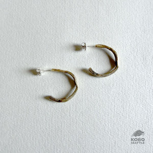 Hoop Earrings in Bronze by Ann Chikahisa