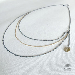Mixed Metal Layered Necklace by Ann Chikahisa