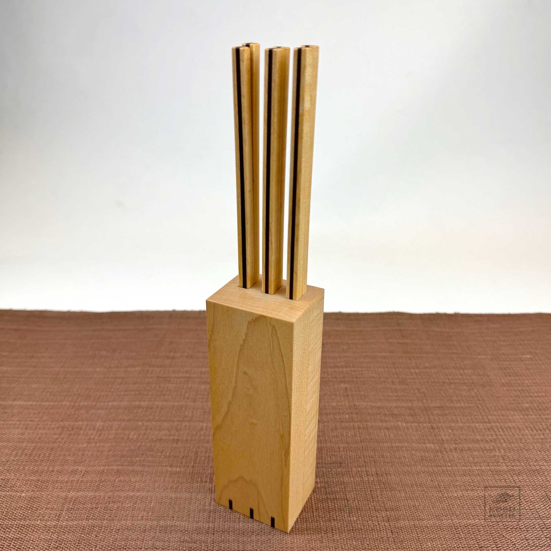 Handcrafted Chopsticks and Holder - Maple