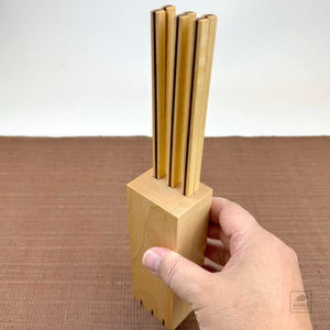 Handcrafted Chopsticks and Holder - Maple