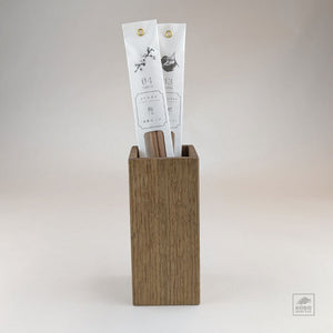 White Oak Container by Steve Faiks with 2 pairs of chopsticks