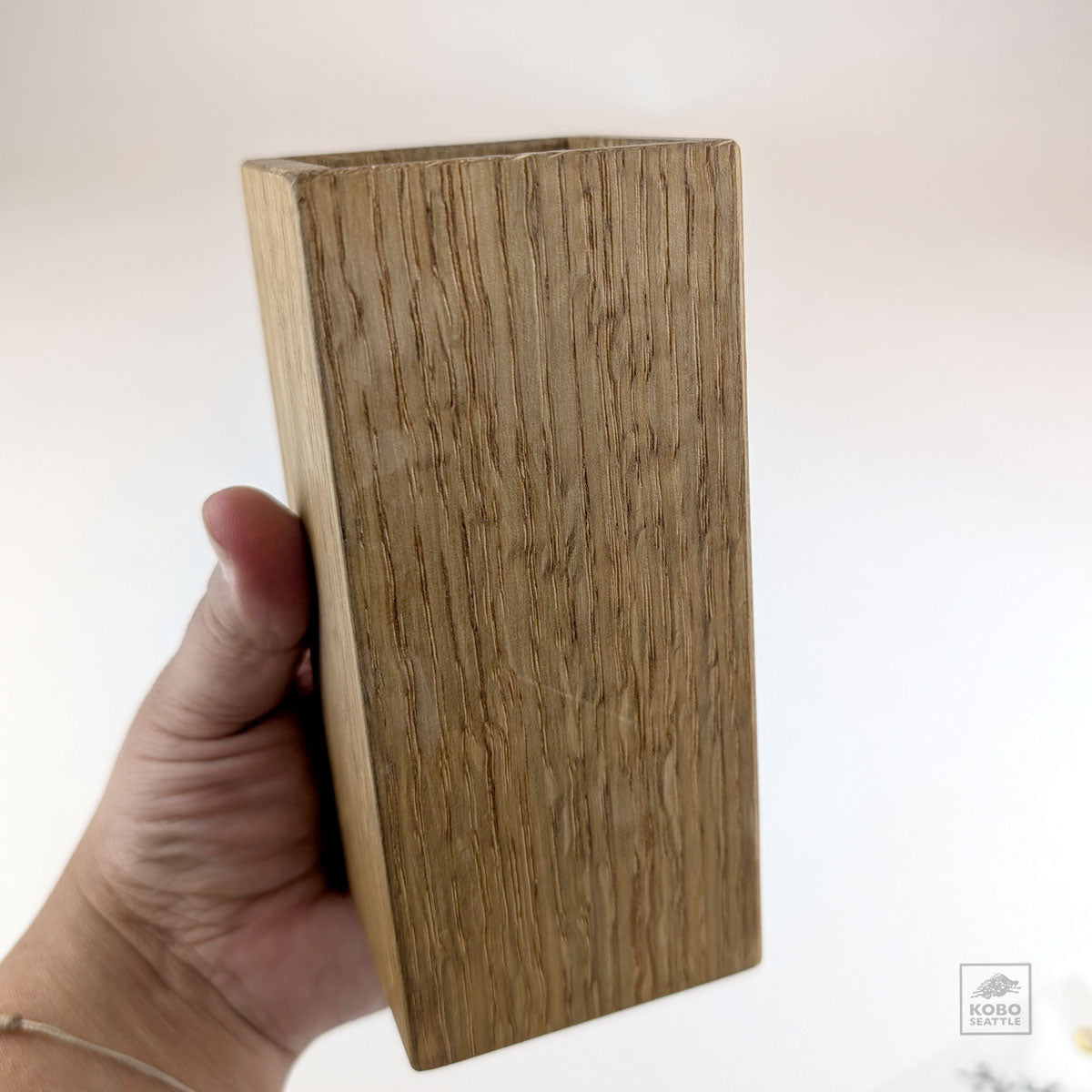 White Oak Container by Steve Faiks with 2 pairs of chopsticks