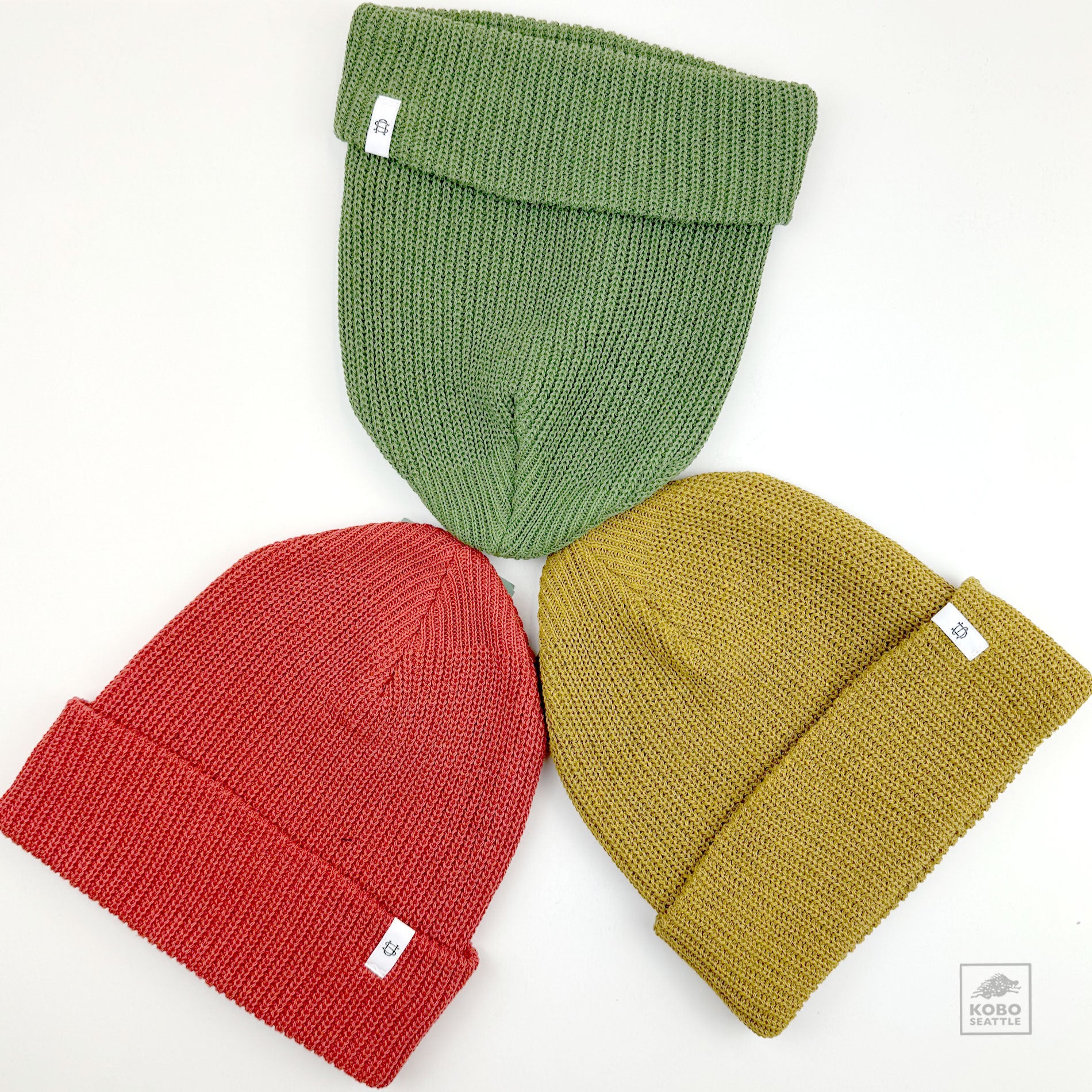 100% Upcycled Eco Cotton Beanie - three colors