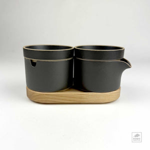 Hasami Porcelain Cream, Sugar, Tray Set