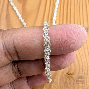 Crocheted Necklace - Sterling Silver from Iris Guy Sofer