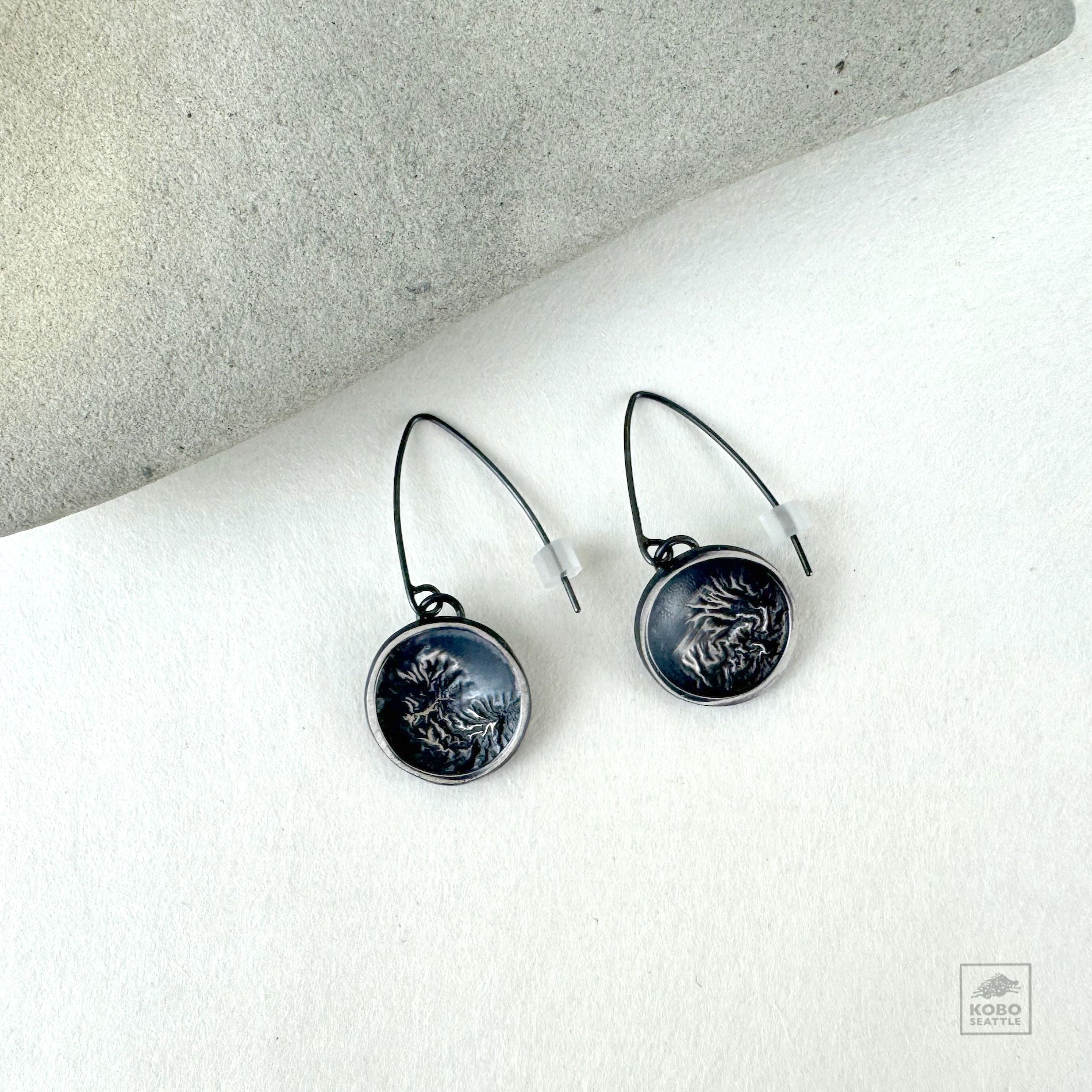 Mugen Framed Dangle Earrings by Yuko Tanaka