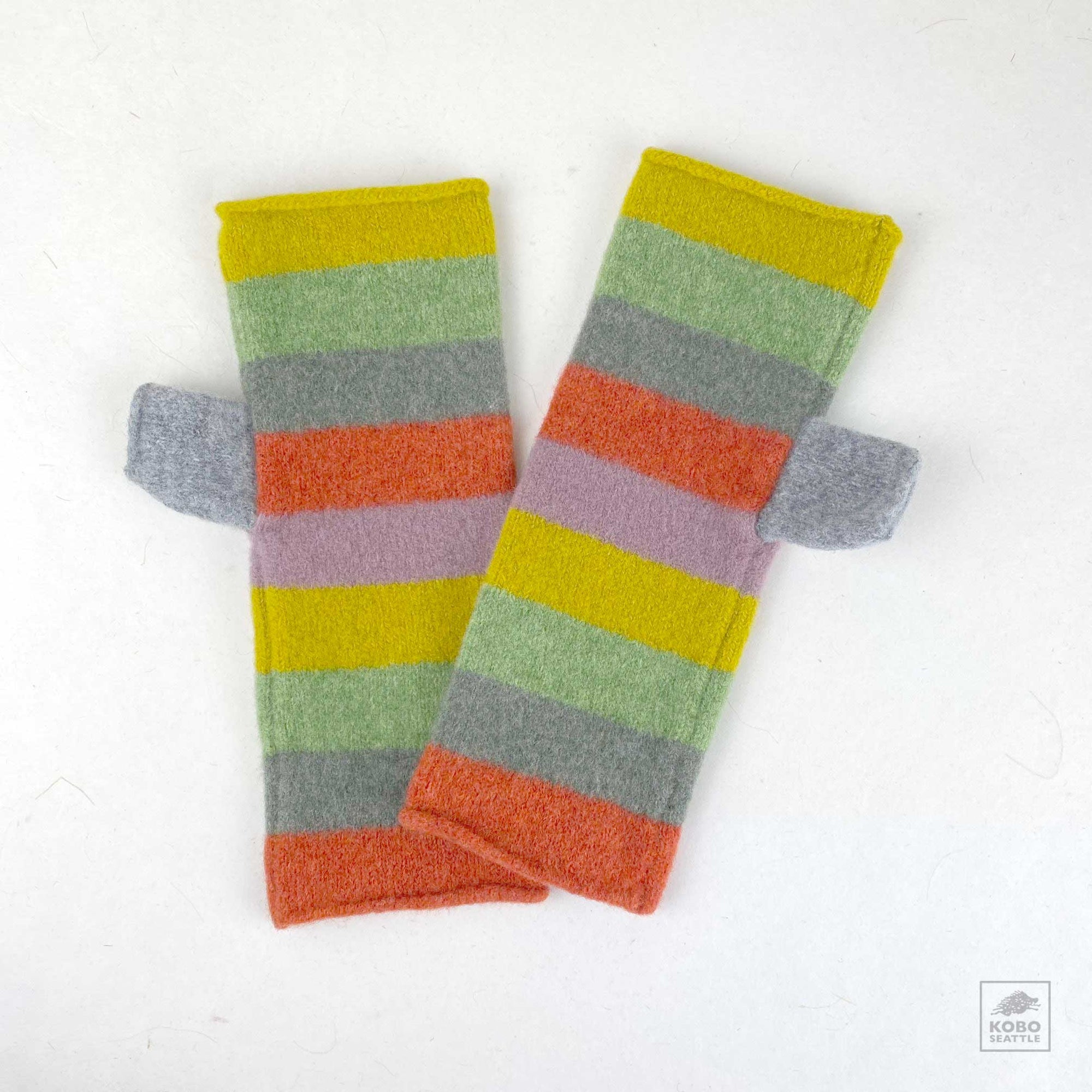 Fingerless Glove Wide Stripes - Two Colorways