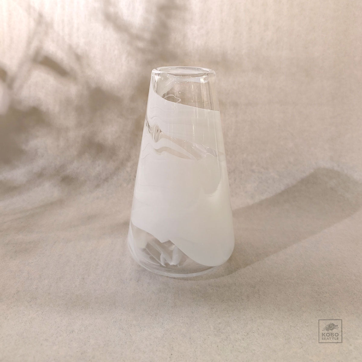 Handblown Glass White Pattern Vase 10 by Sayuri Fukuda