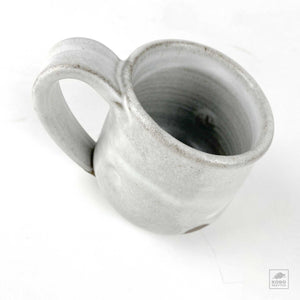 White Glaze on Brown Clay Mug by Brendan Fuller