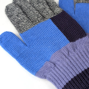 Men’s Wool Gloves - Multi + Periwinkle