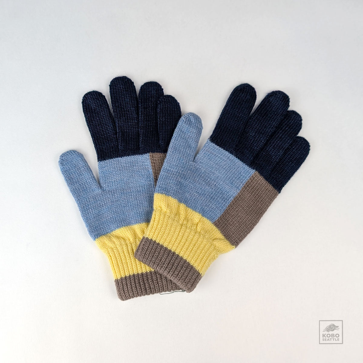 Men’s Wool Gloves - Multi + Yellow