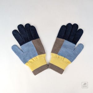 Men’s Wool Gloves - Multi + Yellow