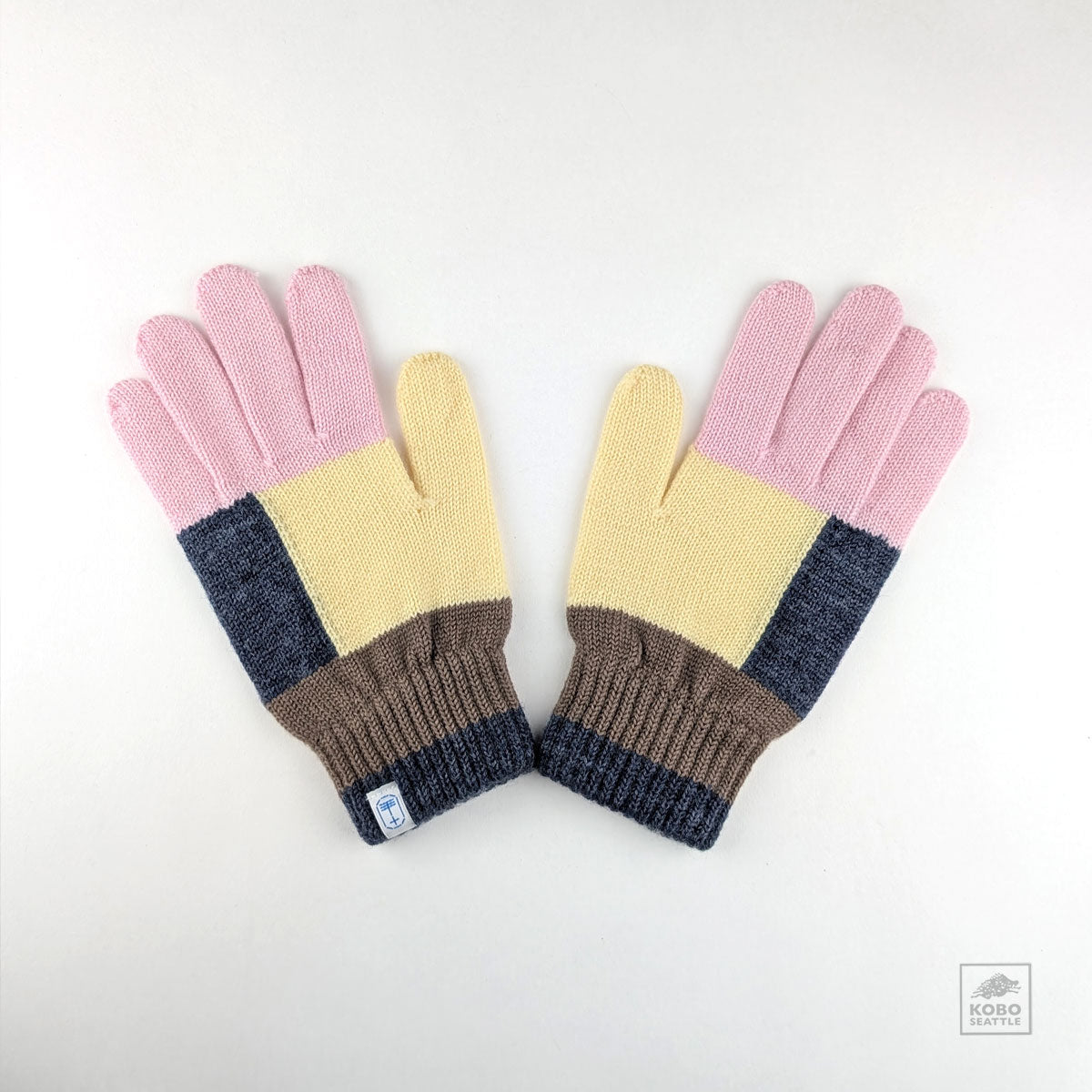 Women’s Wool Gloves - Multi + Pink