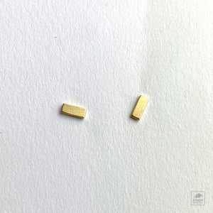 Gold Plated Rectangle Studs