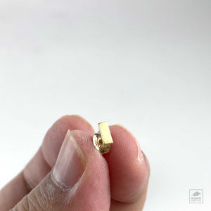 Gold Plated Rectangle Studs
