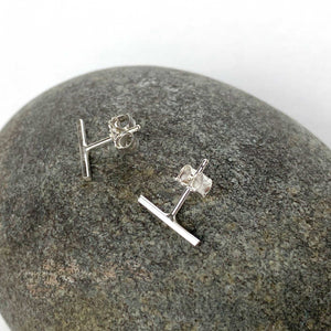 Sterling Silver Line Studs