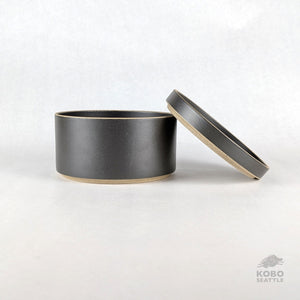 Hasami Tall Bowl & Lid/Plate Set - Small, Black