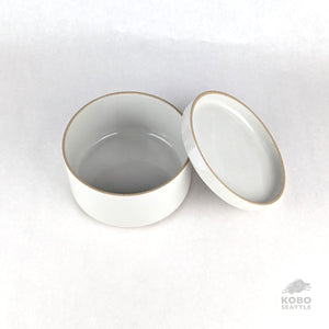 Hasami Tall Bowl & Lid/Plate Set - Small, Gloss Gray