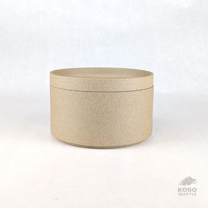 Hasami Tall Bowl & Lid/Plate Set - Small, Natural