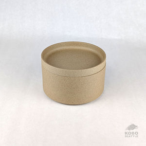 Hasami Tall Bowl & Lid/Plate Set - Small, Natural