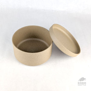 Hasami Tall Bowl & Lid/Plate Set - Small, Natural